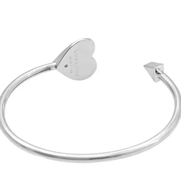 Kate Spade Silver Heart and Arrow  Bangle Bracelet - Picture 4 of 12